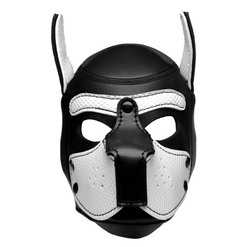Spike Neoprene Puppy Hood - White  2
