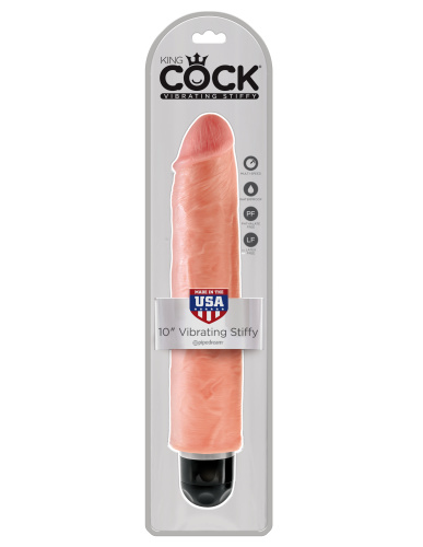 King Cock 10 Inch Vibrating Stiffy Flesh  2