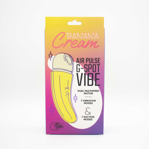 Banana Cream Air Pulse and G-Spot Vibrator - Yellow  2
