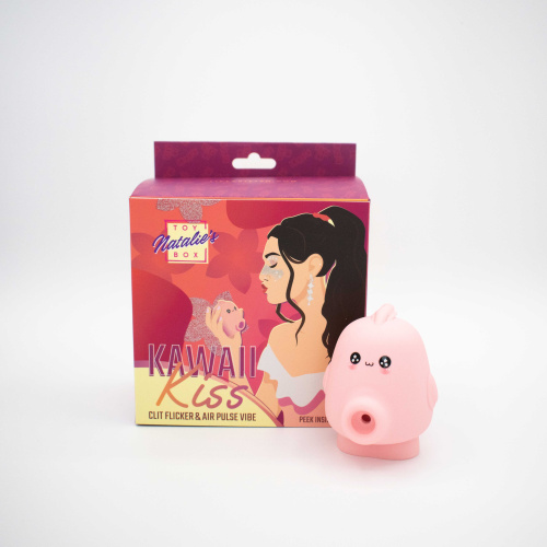 Kawaii Kiss Clit Flicker and Air Pulse Stimulator - Pink  3