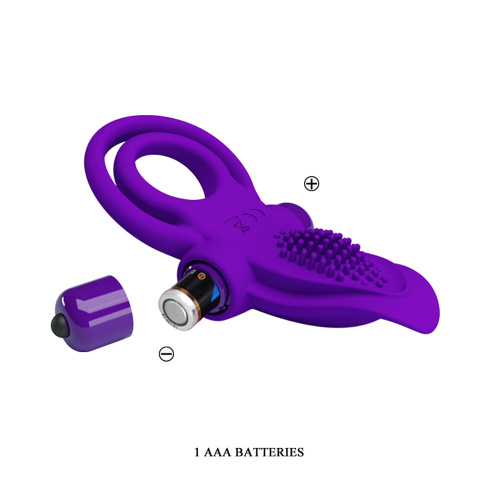 Pretty Love Vibrant Penis Ring - Purple  5