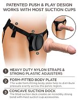 King Cock Elite Beginner's Silicone Body Dock Kit  - Harness and 6 Inch Dildo - Light