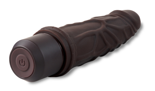Dr. Skin Silicone - Dr. Robert - 7 Inch Vibrating  Dildo - Brown  3