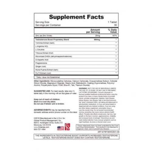Extenze With Testosterone Boost 30ct Box