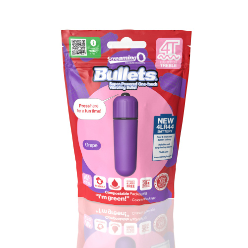Screaming O 4t - Bullet - Super Powered One Touch  Vibrating Bullet - Grape  3