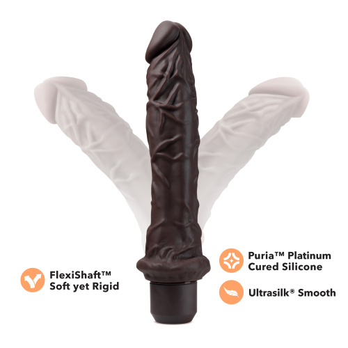 Dr. Skin Silicone - Dr. Richard - 9 Inch Vibrating Dildo - Brown  2