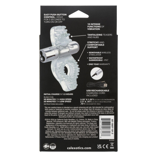 Wireless Passion Enhancer Rechargeable Clear  3