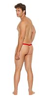 Men's Striped Mesh G-String Pouch - One Size - Black