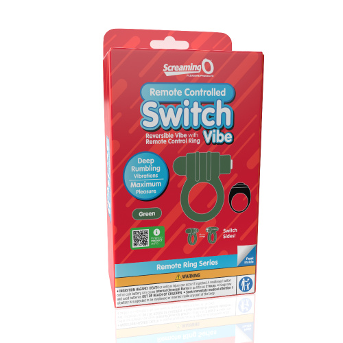 Screaming O Remote Controlled Switch Vibrating  Ring - Green  3