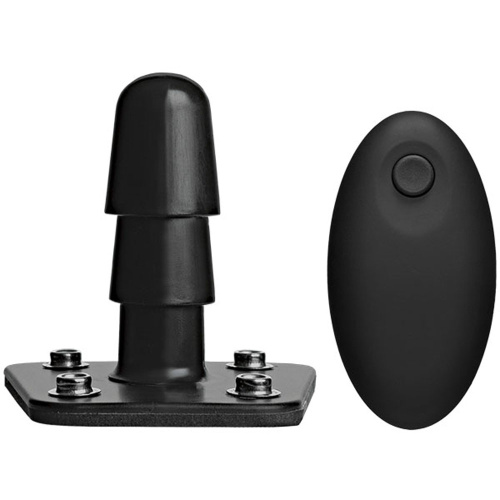 Vac-U-Lock - Vibrating Plug With Snaps & Wireless Remote - Black  2