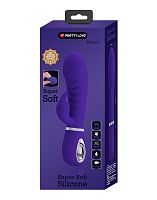 Prescott Super Soft Rabbit Silicone Vibrator - Purple