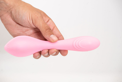 Harmonie Rechargeable Remote Silicone Bendable  Vibrator - Pink  2