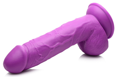 Pop Pecker 8.25 Inch Dildo With Balls - Purple  2