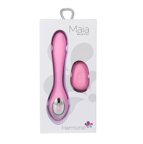 Harmonie Rechargeable Remote Silicone Bendable  Vibrator - Pink  5