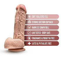Dr. Skin - Mr. D - 8.5 Inch Dildo With Balls - Beige