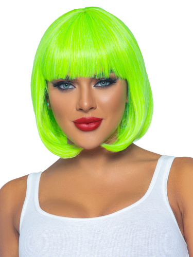 12 Inch Short Bob Wig - Neon Green  3