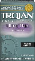 Trojan Sensitivity Ultra Thin Lubricated Condoms - 12 Pack