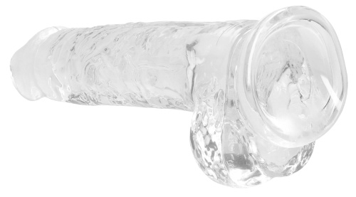 8 Inch Realistic Dildo With Balls - Translucent  4