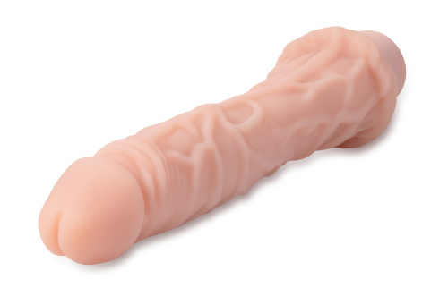 Dr. Skin Silicone - Dr. Richard - 9 Inch Vibrating Dildo -Beige  4