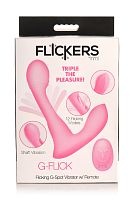 Flickers G-Flick Flicking G-Spot Vibrator With Remote - Pink