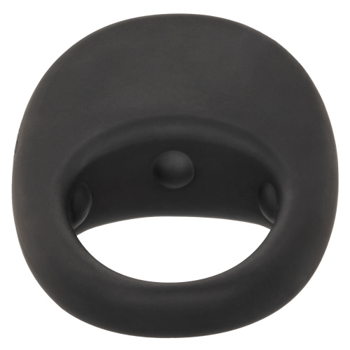 Silicone Rechargeable Pleasure Ring - Black - Black  5
