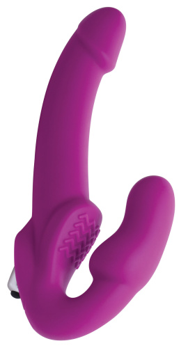 Evoke Vibrating Strapless Silicone Strap-on Dildo  2