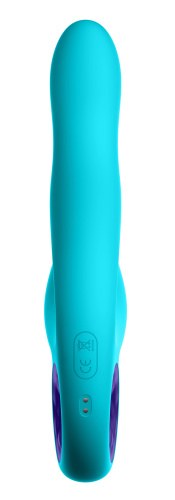 Klio Triple Action Thumping Rabbit Vibrator -  Turquoise  2