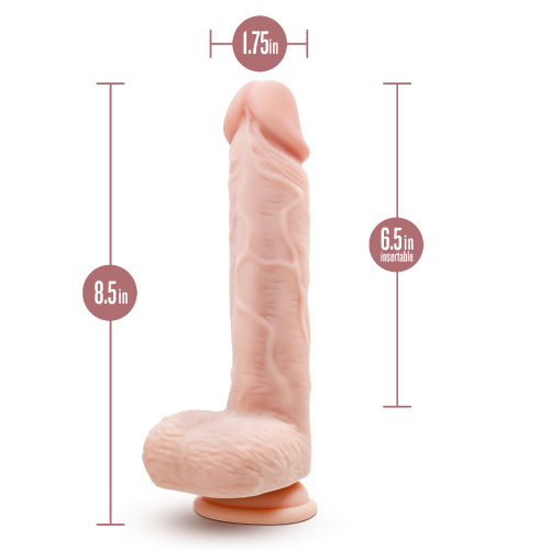 Dr. Skin Silicone - Dr. Ethan - 8.5 Inch Gyrating  Dildo - Beige  3