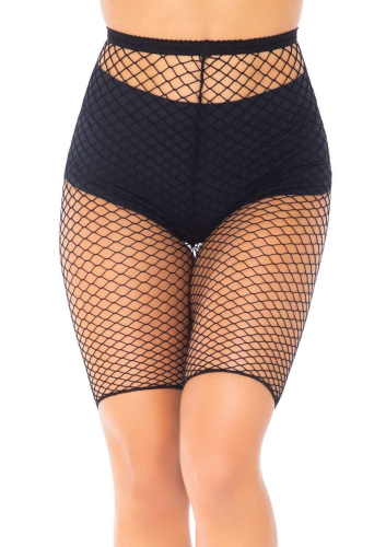 Industrial Fishnet Biker Shorts - One Size - Black  2