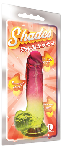 Shades - 8 Inch Gradient Dong - Pink and Yellow  2