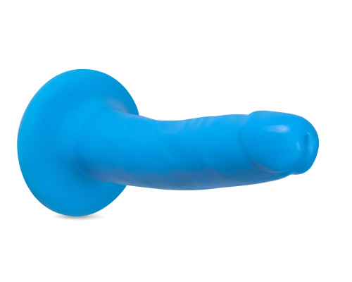 Neo Elite - 6 Inch Dual Density Cock - Neon Blue  5