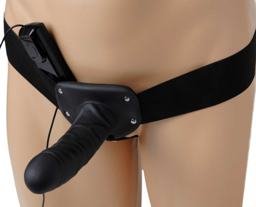 Deluxe Vibro Erection Assist Hollow Silicone Strap-On  3