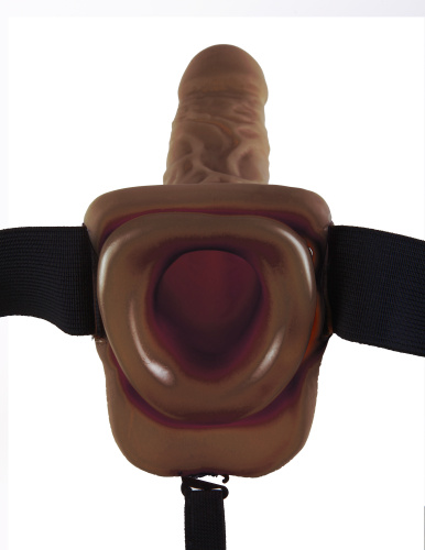Fetish Fantasy Series 9-Inch Hollow Strap-on With Balls - Brown  5
