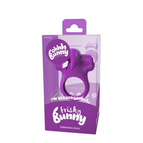 Ohhh Bunny Frisky Bunny Vibrating Ring - Perfectly Purple  2