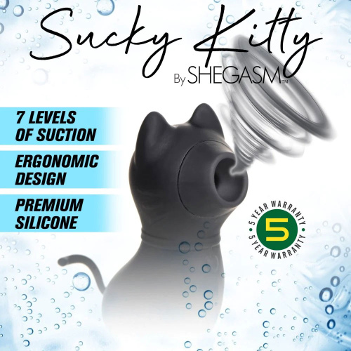 Sucky Kitty 7x Clitoral Stimulator - Black  4