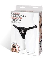 Patent Leather Strap-on Harness - Black