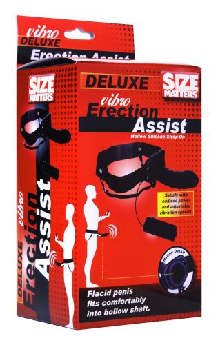 Deluxe Vibro Erection Assist Hollow Silicone Strap-On  4