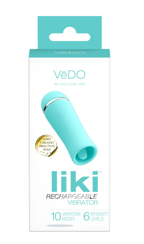 Liki Rechargeable Flicker Vibe - Tease Me Turqoise  2