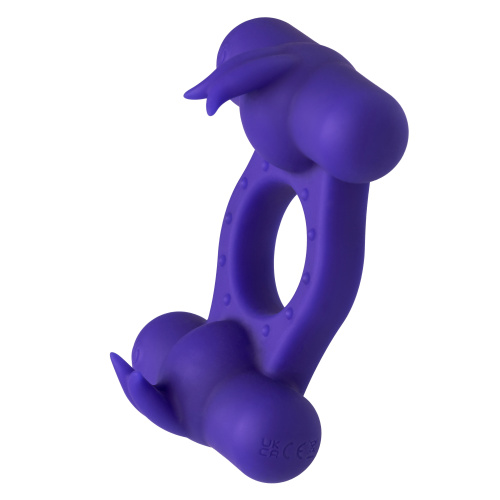 Silicone Rechargeable Triple Orgasm Enhancer - Purple  3