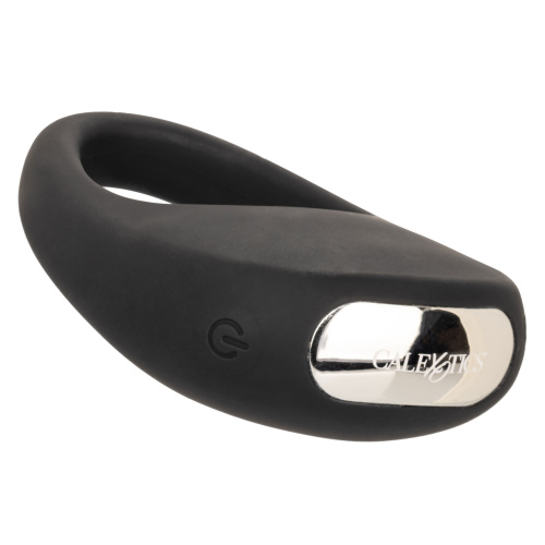 Silicone Rechargeable Pleasure Ring - Black - Black  3