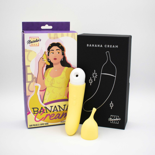 Banana Cream Air Pulse and G-Spot Vibrator - Yellow  3