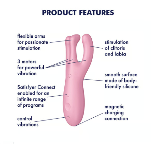 Satisfyer Threesome 4 - Pink  2