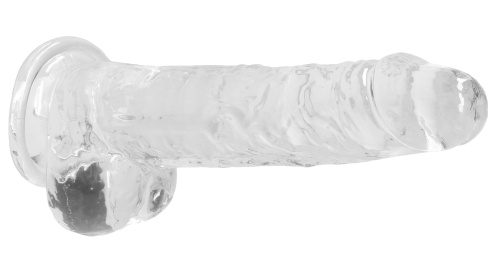 8 Inch Realistic Dildo With Balls - Translucent  2