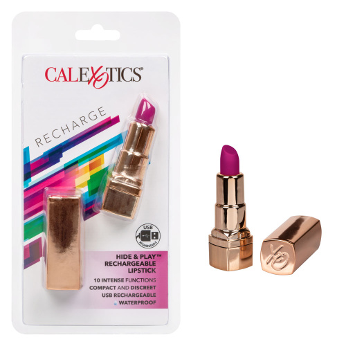 Hide and Play Rechargeable Lipstick - Purple  2