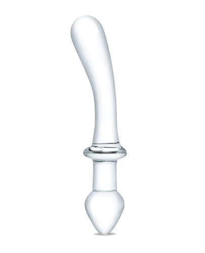 9 Inch Classic Curved Dual-Ended Dildo - Clear  3
