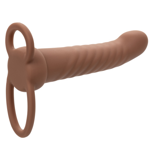 Performance Maxx Rechargeable Ribbed Dual Penetrator - Brown  4