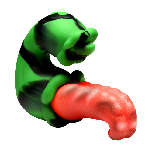 Tongue Lasher Silicone Vibrator - Green  2