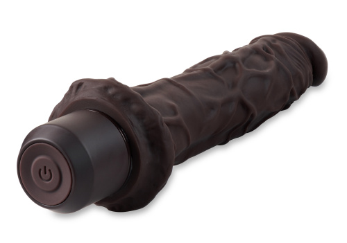 Dr. Skin Silicone - Dr. Richard - 9 Inch Vibrating Dildo - Brown  5