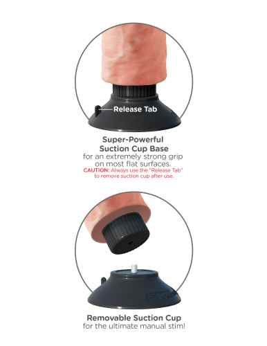 King Cock 9-Inch Vibrating Cock With Balls - Flesh  3