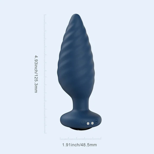 Noah - App Controlled Rotating Butt Plug - Blue  3